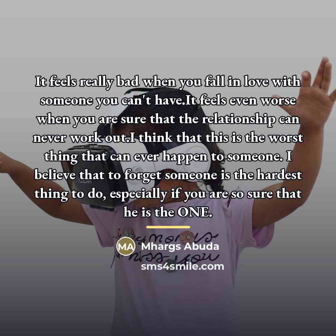 “It feels really bad when you fall in love with…” quote by Mhargs Abuda