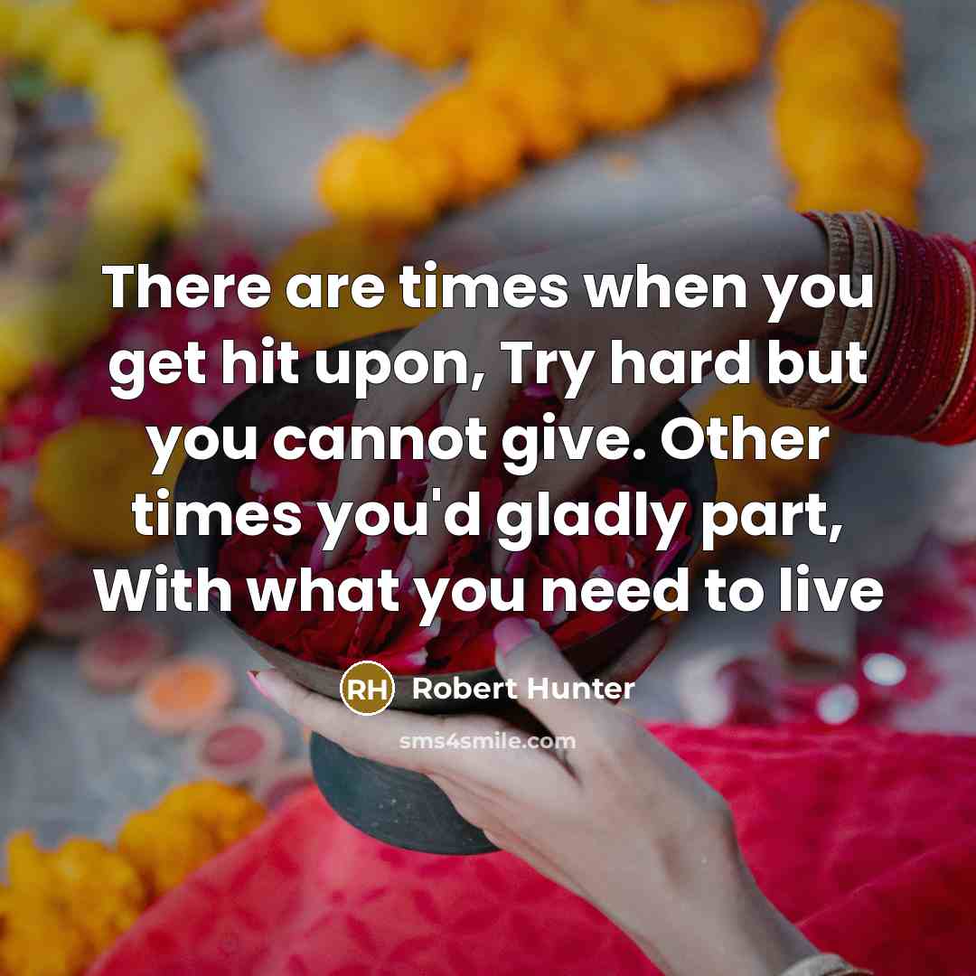 “There are times when you get hit upon, Try hard…” quote by Robert Hunter