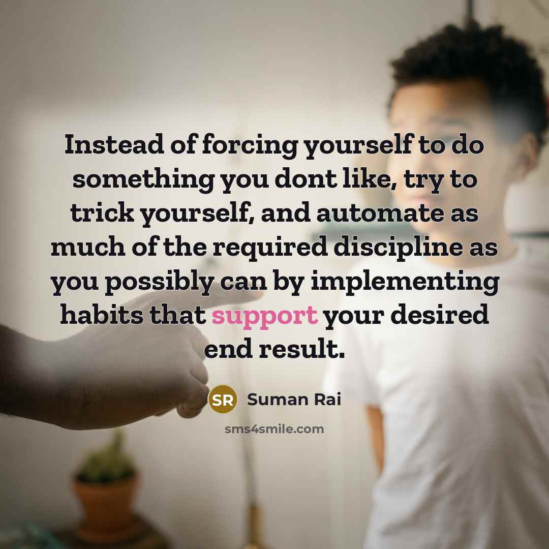 “Instead of forcing yourself to do something you dont like,…” quote by Suman Rai