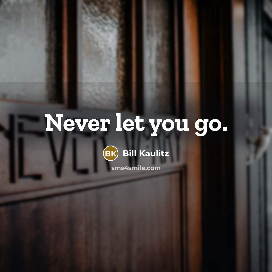 “Never let you go.…” quote by Bill Kaulitz