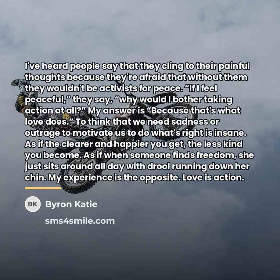 “I've heard people say that they cling to their painful…” quote by Byron Katie
