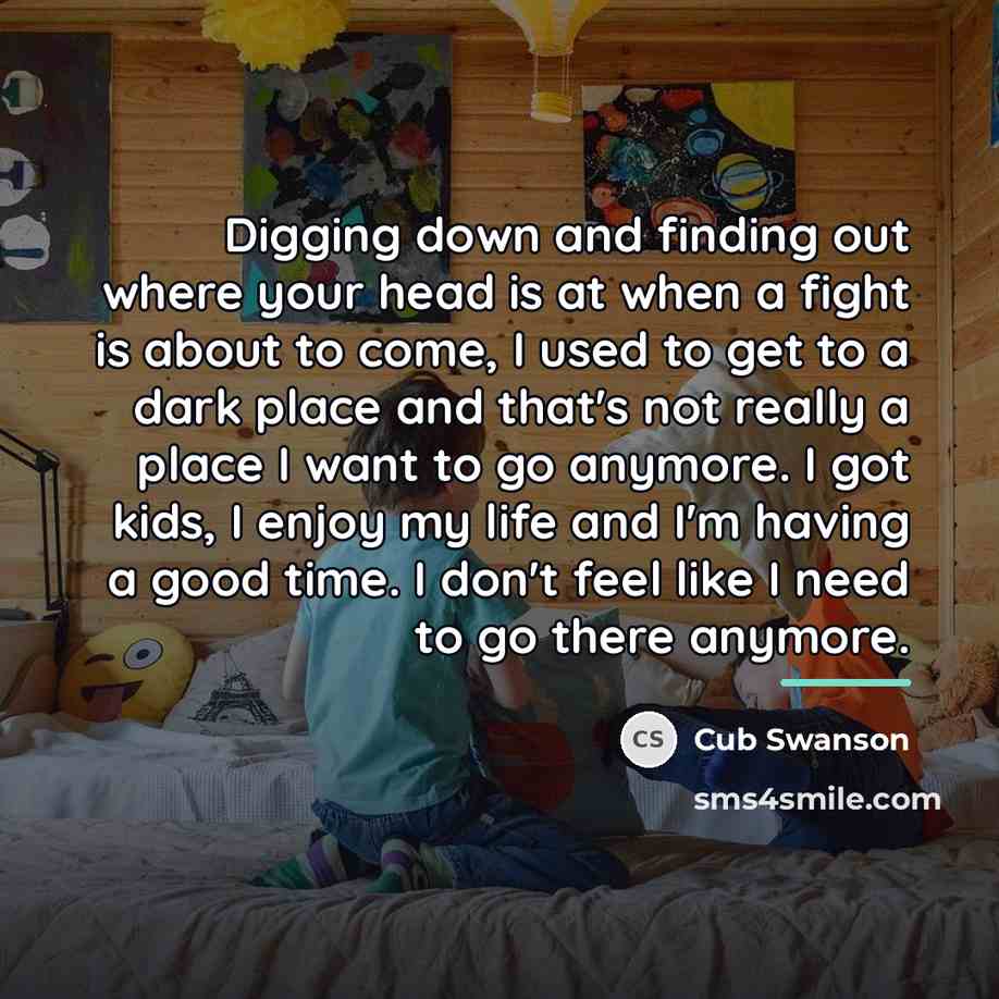 “Digging down and finding out where your head is at…” quote by Cub Swanson