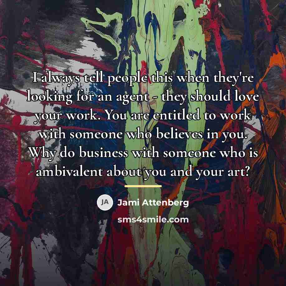“I always tell people this when they're looking for an…” quote by Jami Attenberg