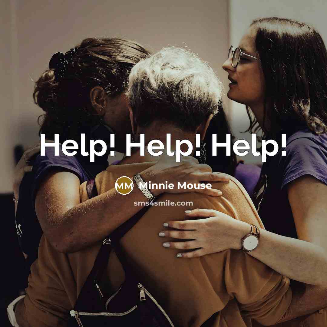 “Help! Help! Help!” quote by Minnie Mouse