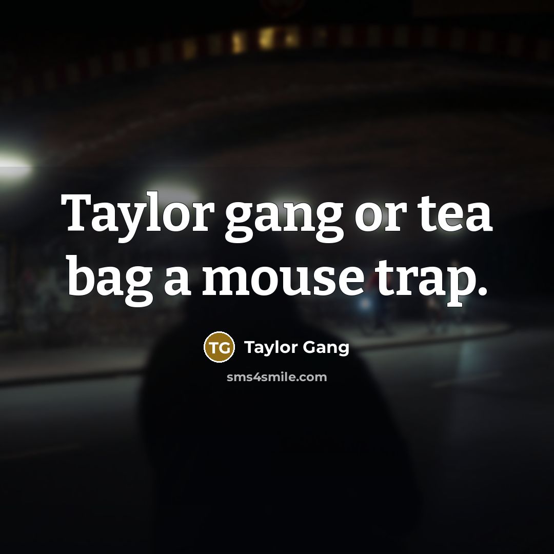 “Taylor gang or tea bag a mouse trap.…” quote by Taylor Gang