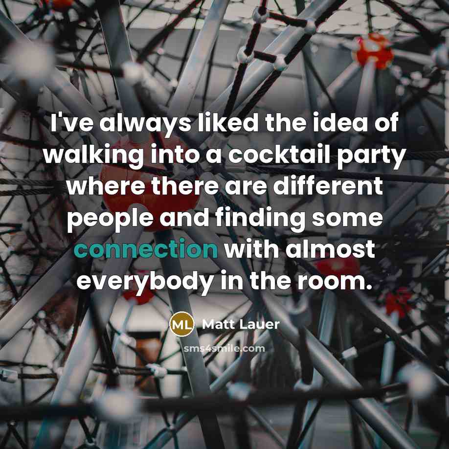 “I've always liked the idea of walking into a cocktail…” quote by Matt Lauer