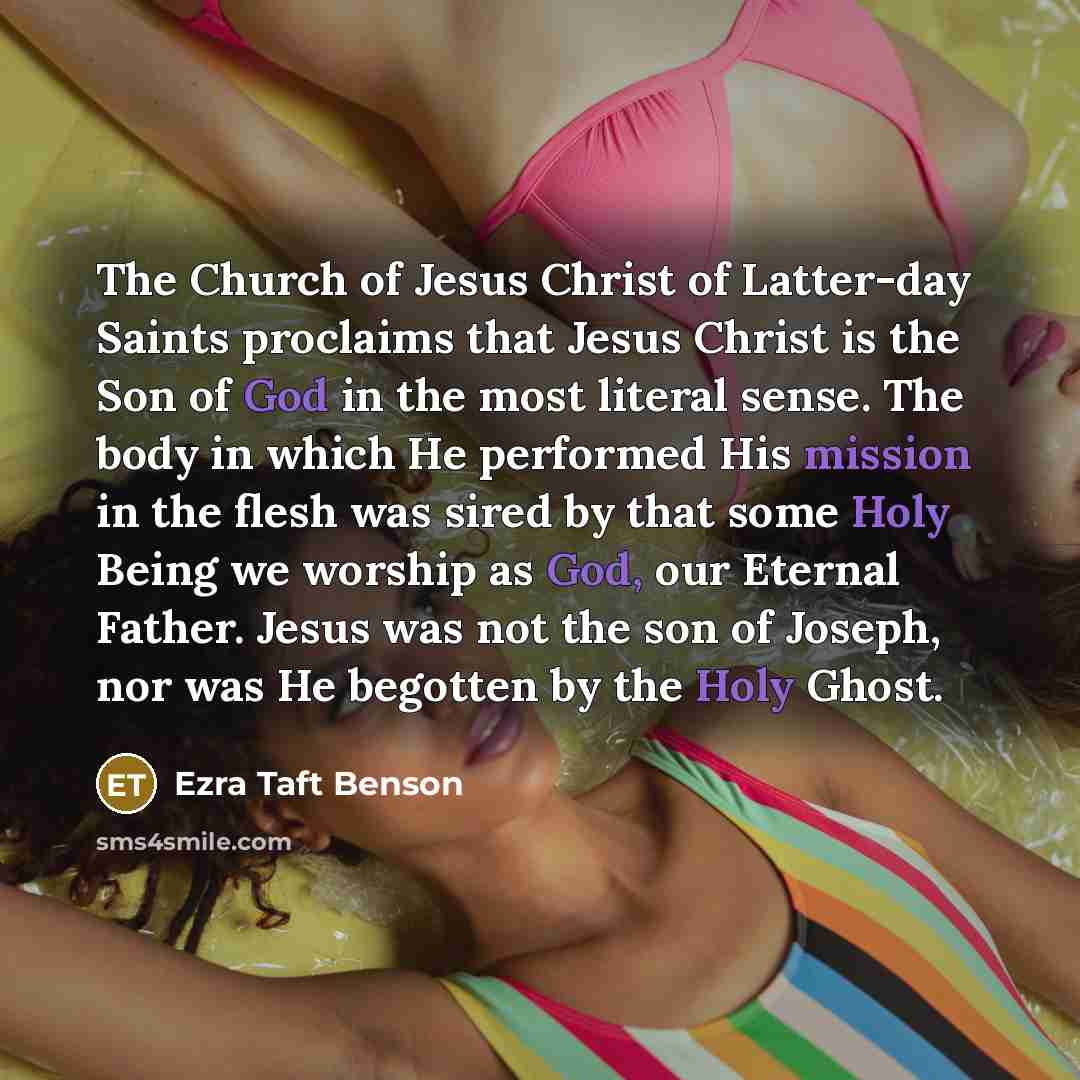 “The Church of Jesus Christ of Latter-day Saints proclaims that…” quote by Ezra Taft Benson