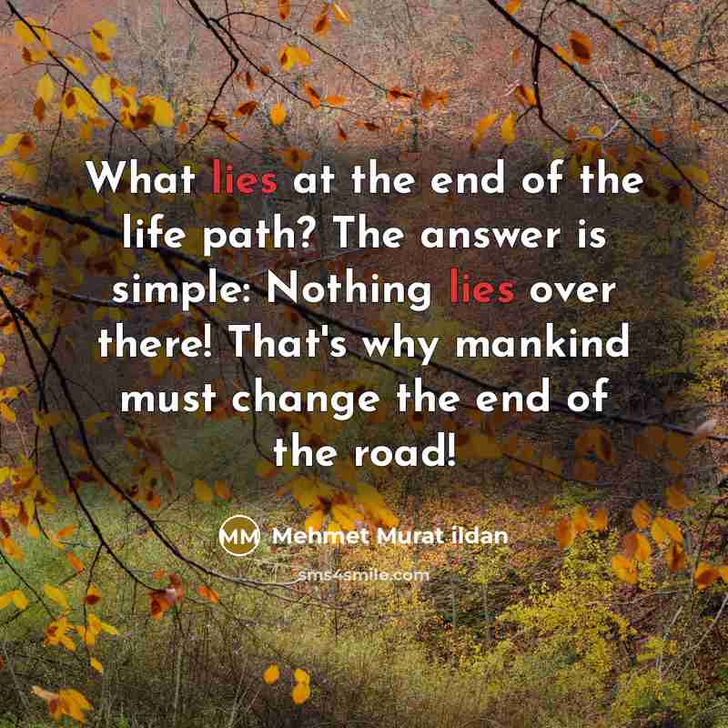 “What lies at the end of the life path? The…” quote by Mehmet Murat Ildan