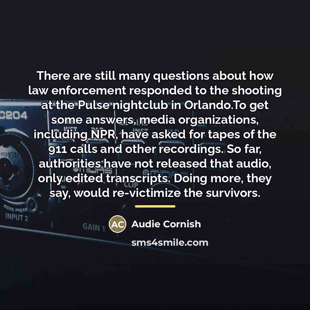 “There are still many questions about how law enforcement responded…” quote by Audie Cornish