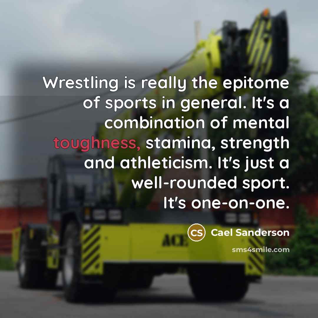 “Wrestling is really the epitome of sports in general. It's…” quote by Cael Sanderson