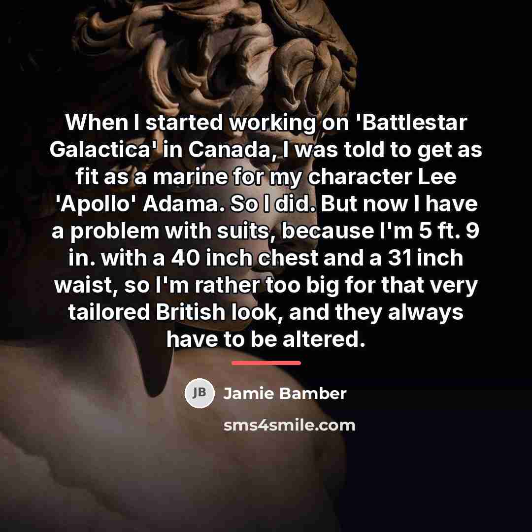 “When I started working on 'Battlestar Galactica' in Canada, I…” quote by Jamie Bamber