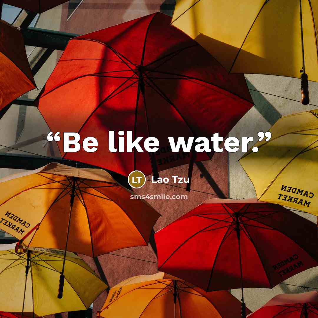 “Be like water.” quote by Lao Tzu