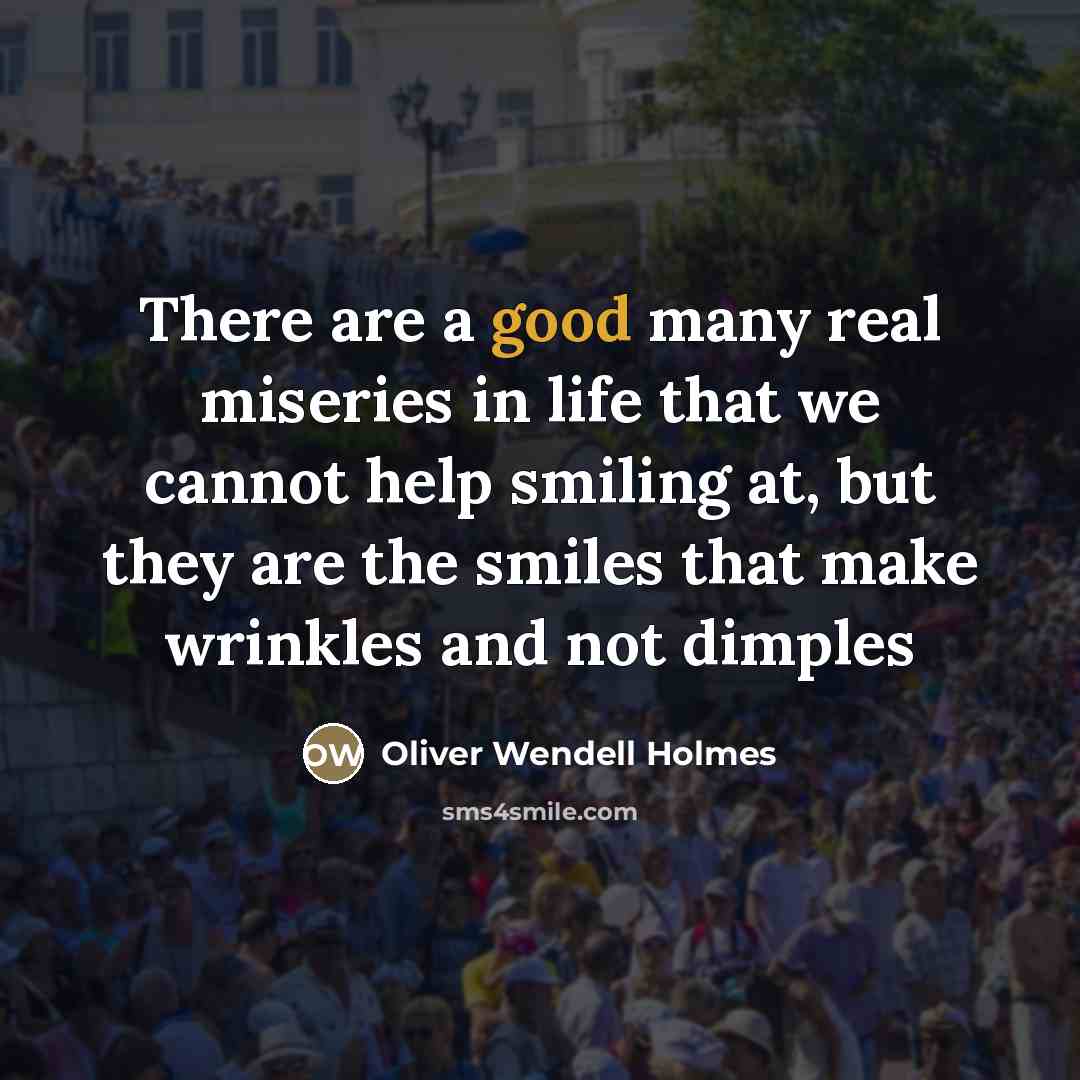 “There are a good many real miseries in life that…” quote by Oliver Wendell Holmes