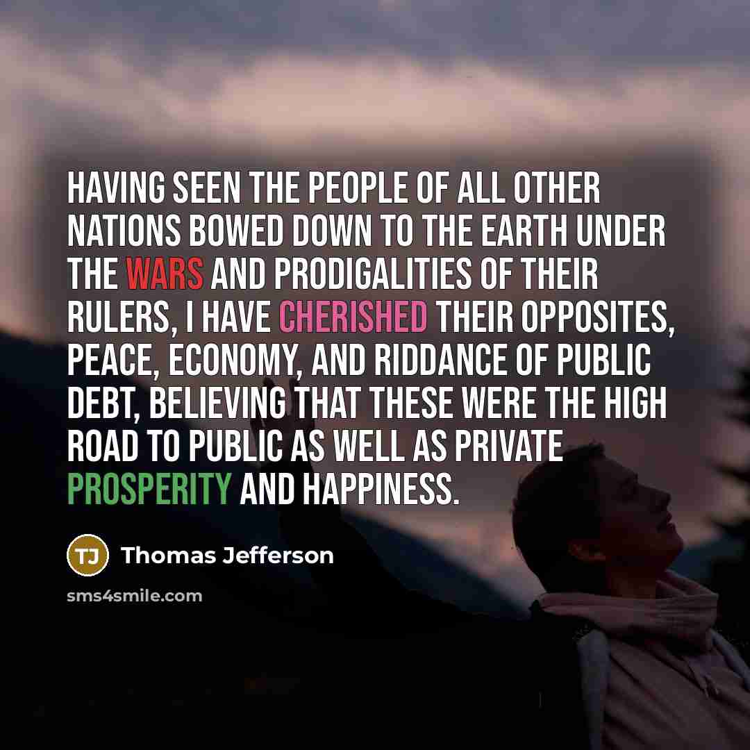 “Having seen the people of all other nations bowed down…” quote by Thomas Jefferson