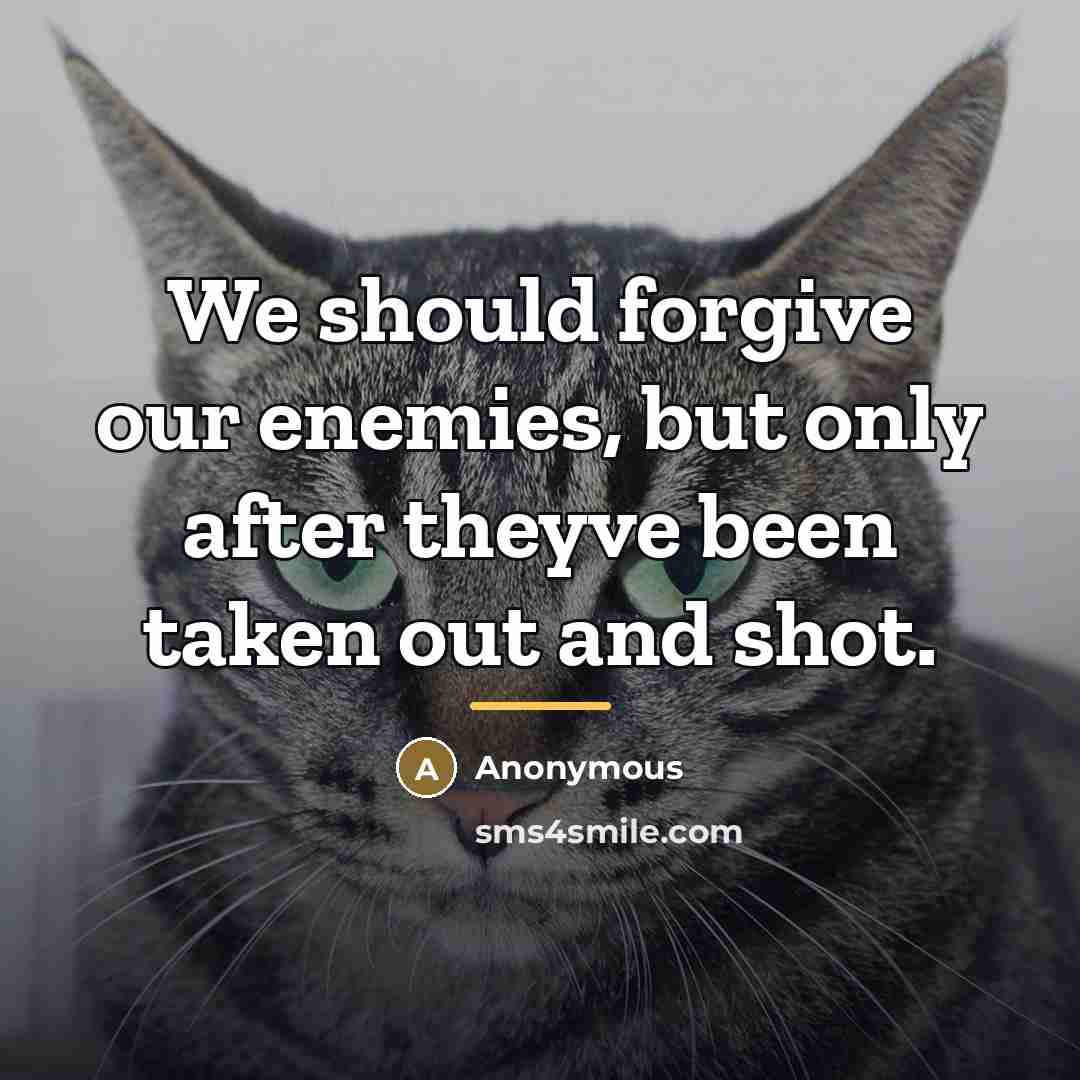 “We should forgive our enemies, but only after theyve been…” quote by Anonymous