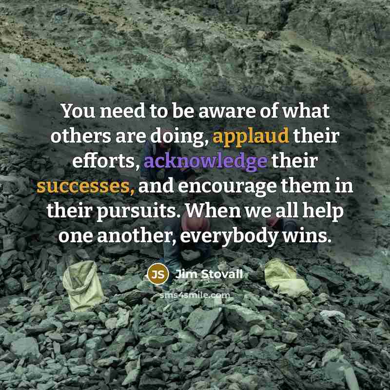 “You need to be aware of what others are doing,…” quote by Jim Stovall