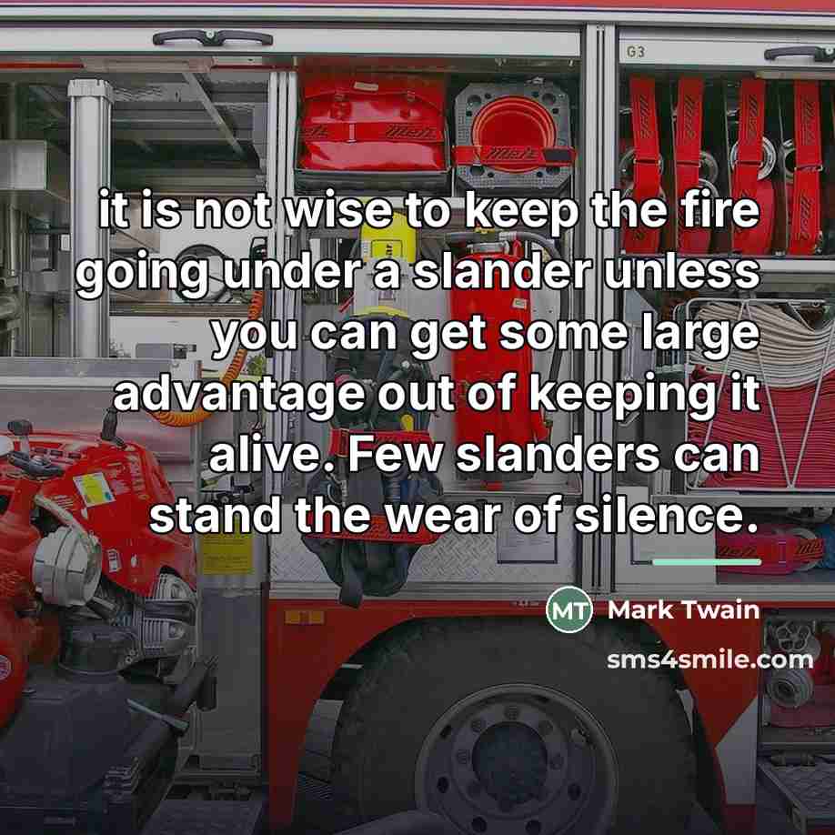 “it is not wise to keep the fire going under…” quote by Mark Twain