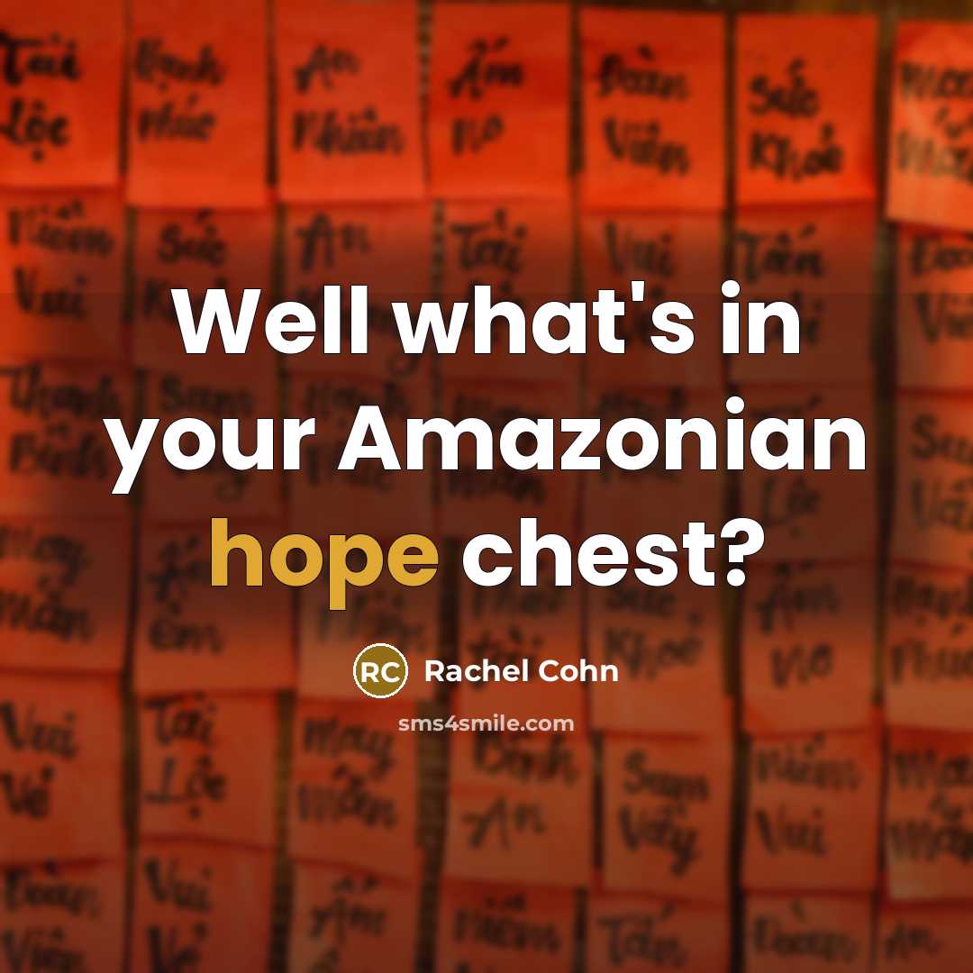 “Well what's in your Amazonian hope chest?” quote by Rachel Cohn