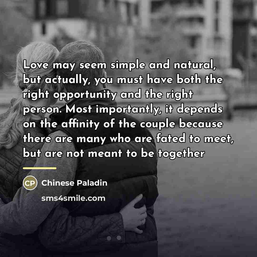 “Love may seem simple and natural, but actually, you must…” quote by Chinese Paladin