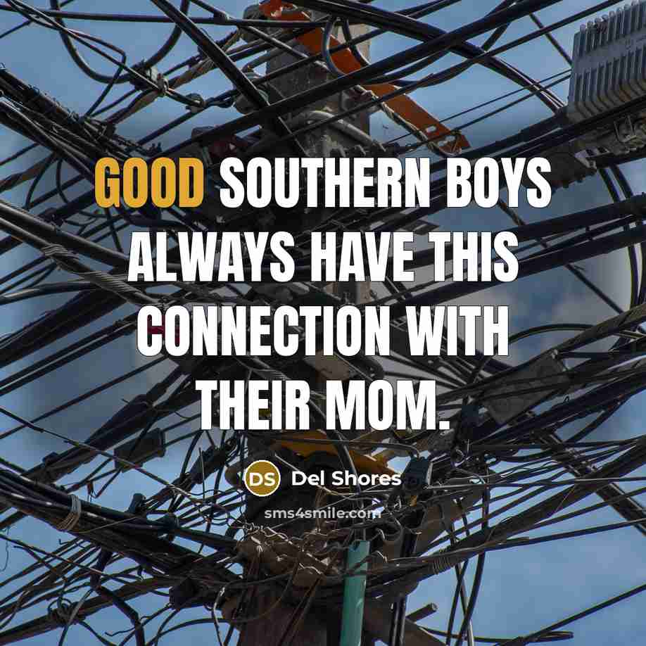 “Good southern boys always have this connection with their mom.…” quote by Del Shores