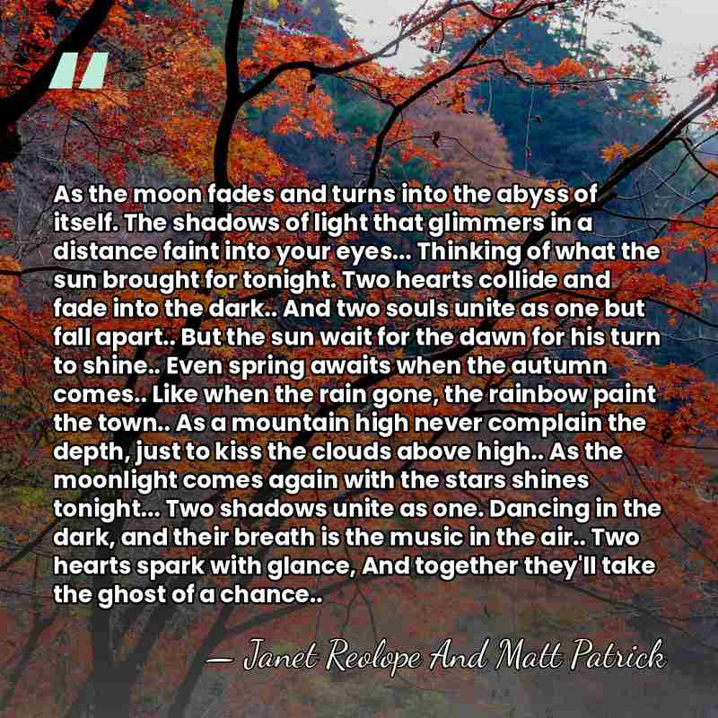 As the moon fades and turns into the abyss of itself. The&hellip; - Janet Reolope And Matt Patrick