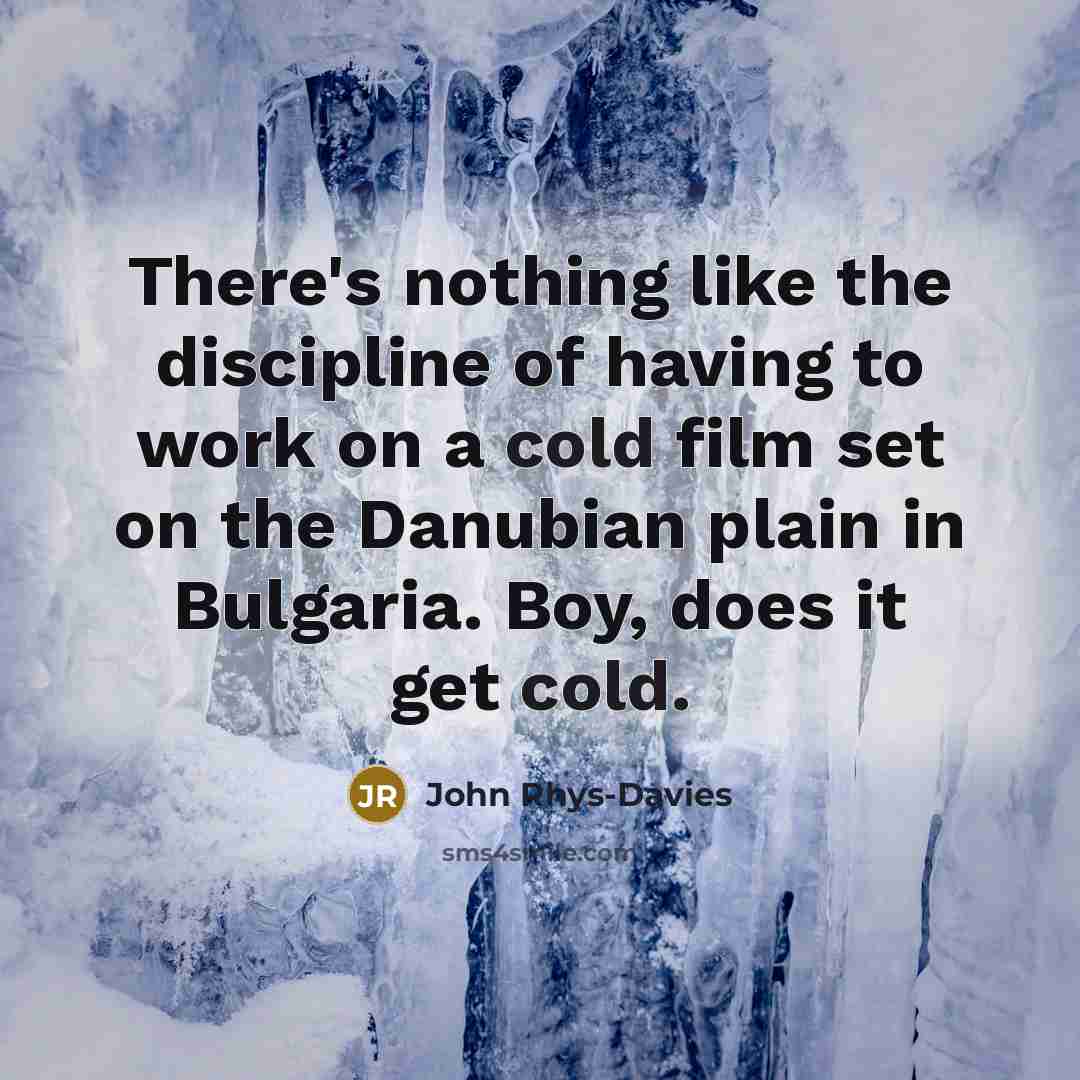 “There's nothing like the discipline of having to work on…” quote by John Rhys-Davies