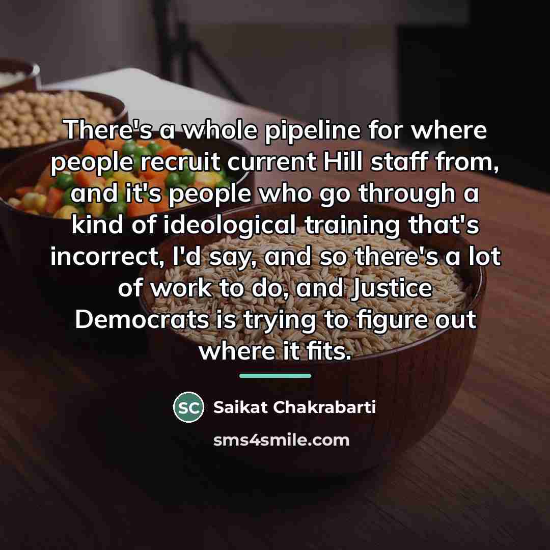“There's a whole pipeline for where people recruit current Hill…” quote by Saikat Chakrabarti