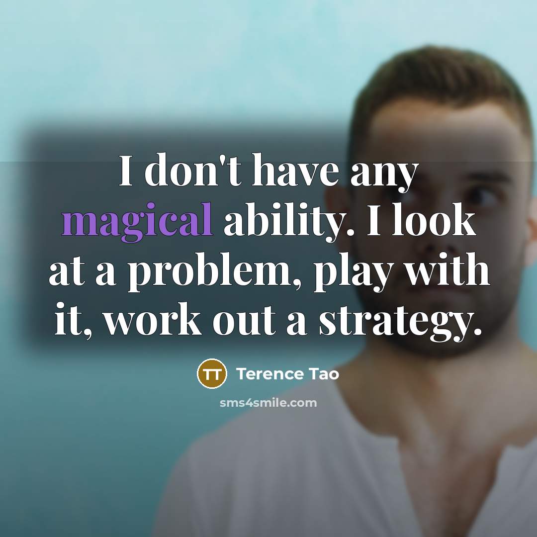 “I don't have any magical ability. I look at a…” quote by Terence Tao