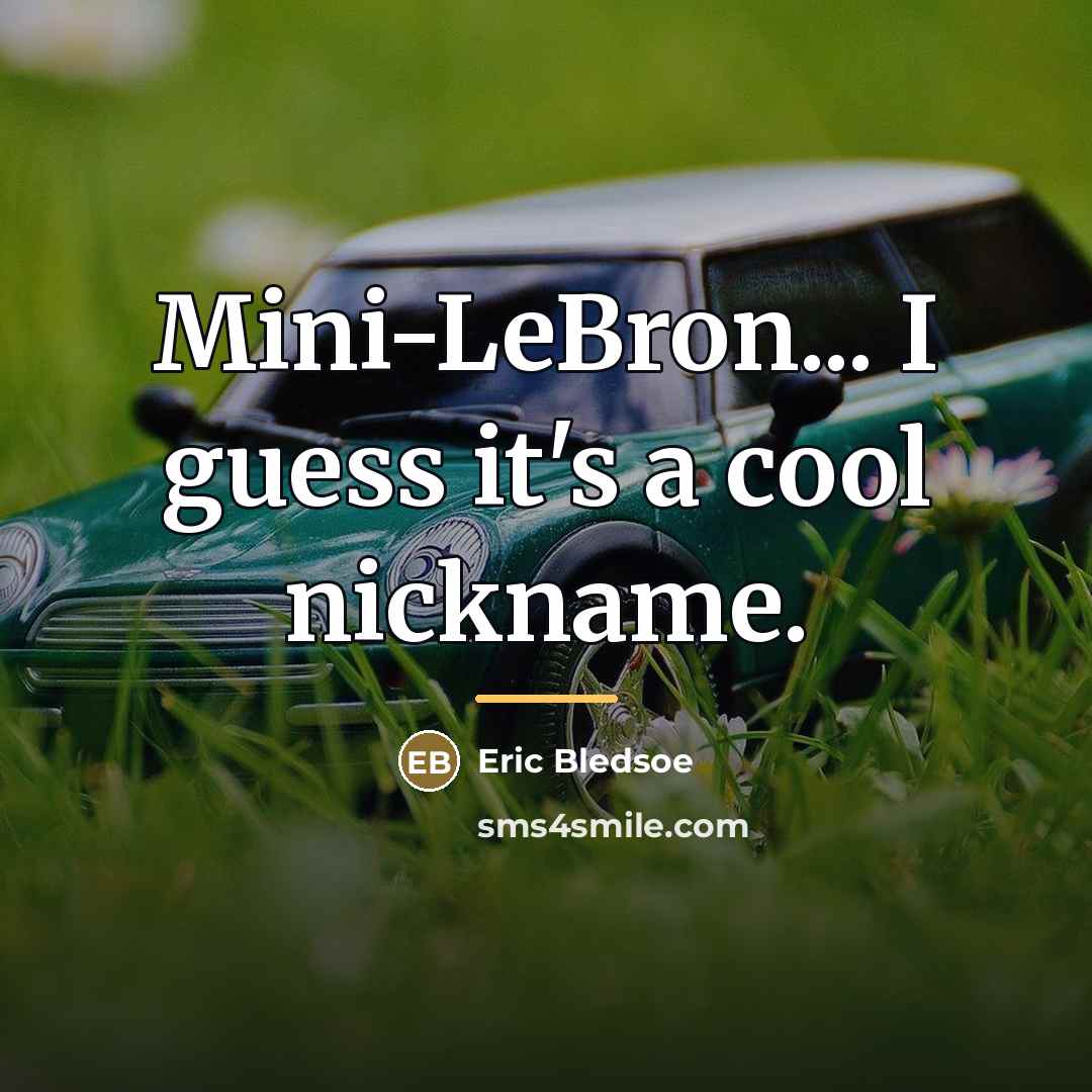 “Mini-LeBron... I guess it's a cool nickname.…” quote by Eric Bledsoe