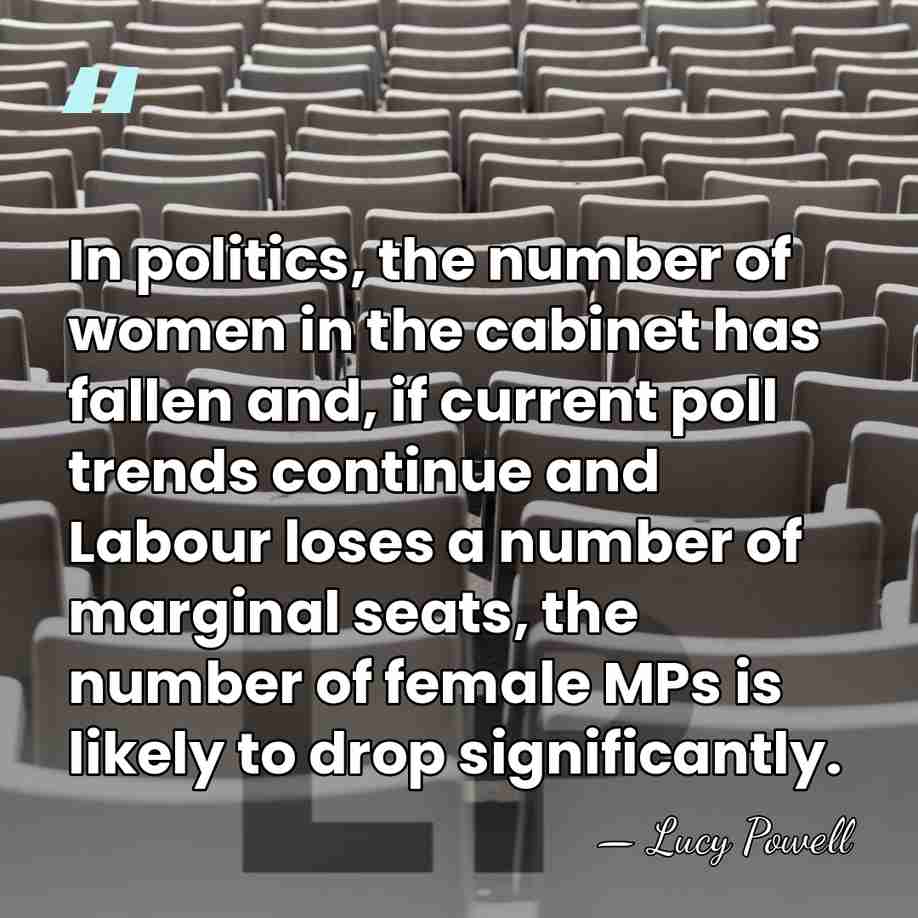 In politics, the number of women in the cabinet has fallen and,&hellip; - Lucy Powell