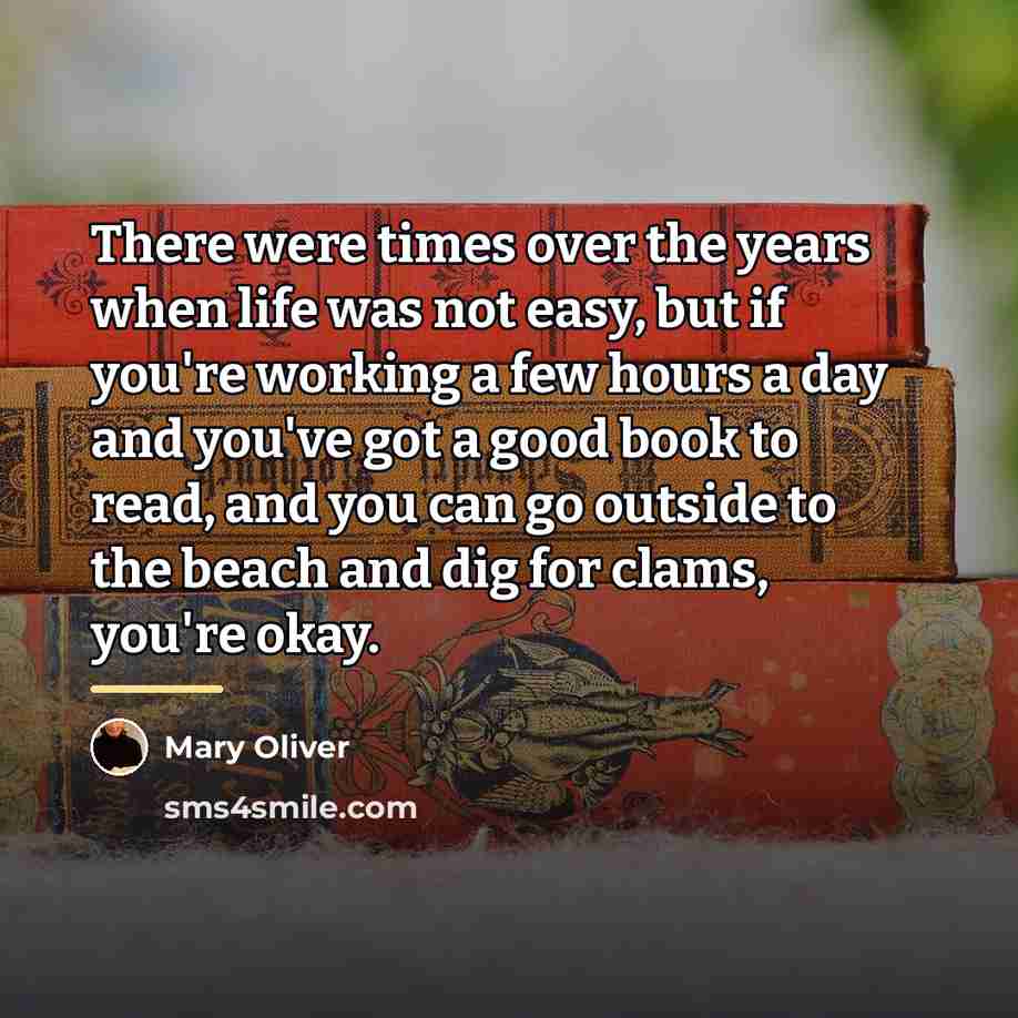 “There were times over the years when life was not…” quote by Mary Oliver