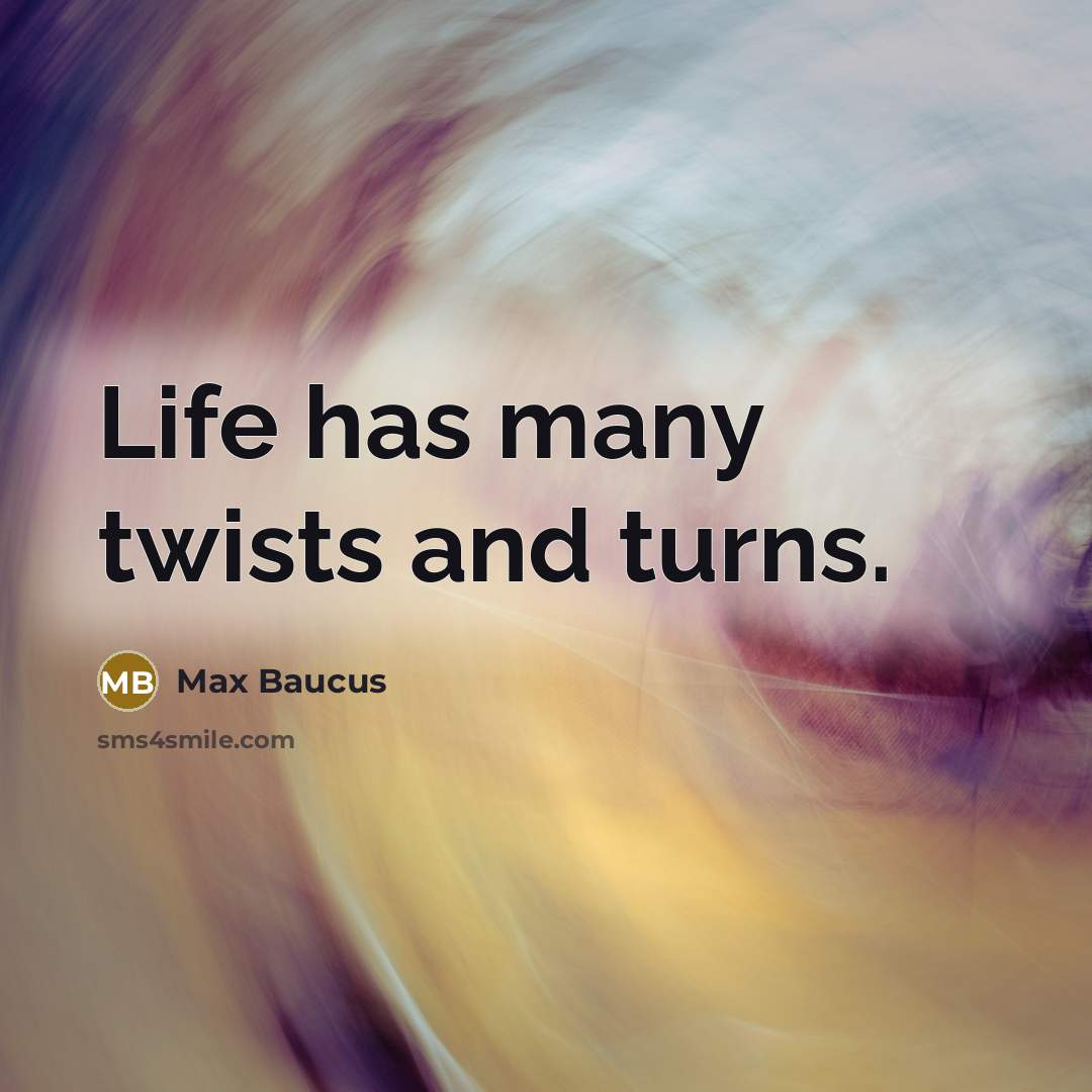 “Life has many twists and turns.…” quote by Max Baucus