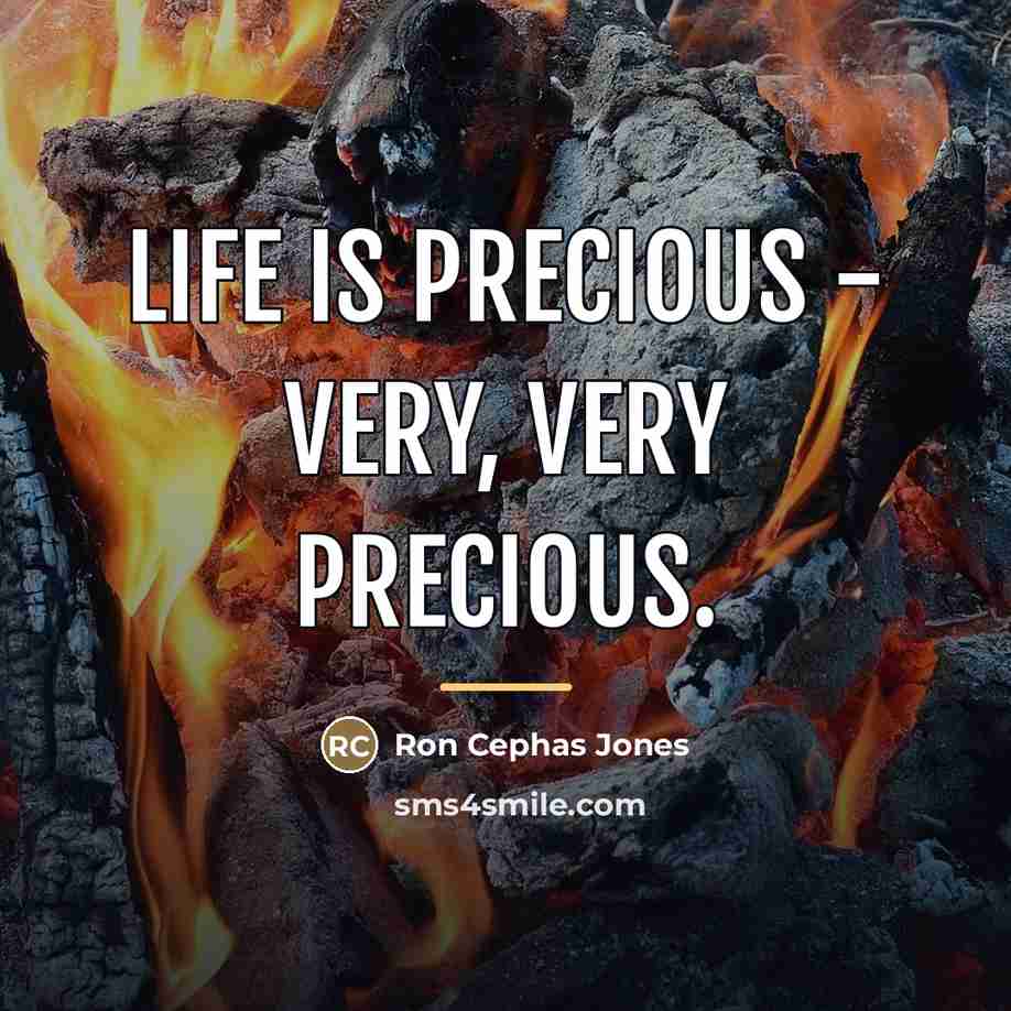“Life is precious - very, very precious.…” quote by Ron Cephas Jones