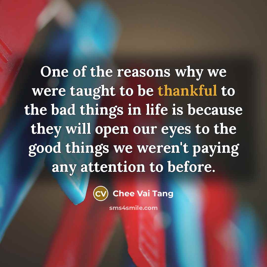 “One of the reasons why we were taught to be…” quote by Chee Vai Tang