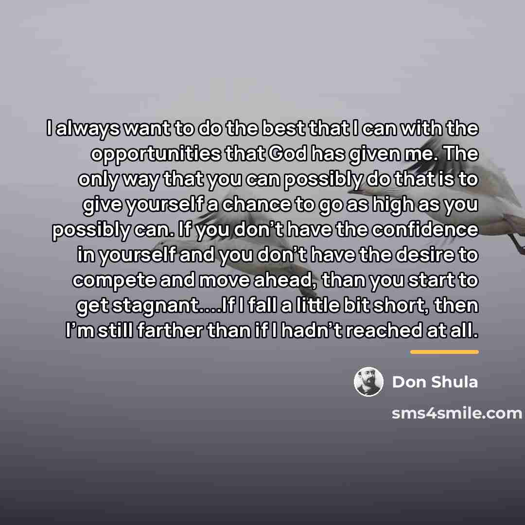 “I always want to do the best that I can…” quote by Don Shula