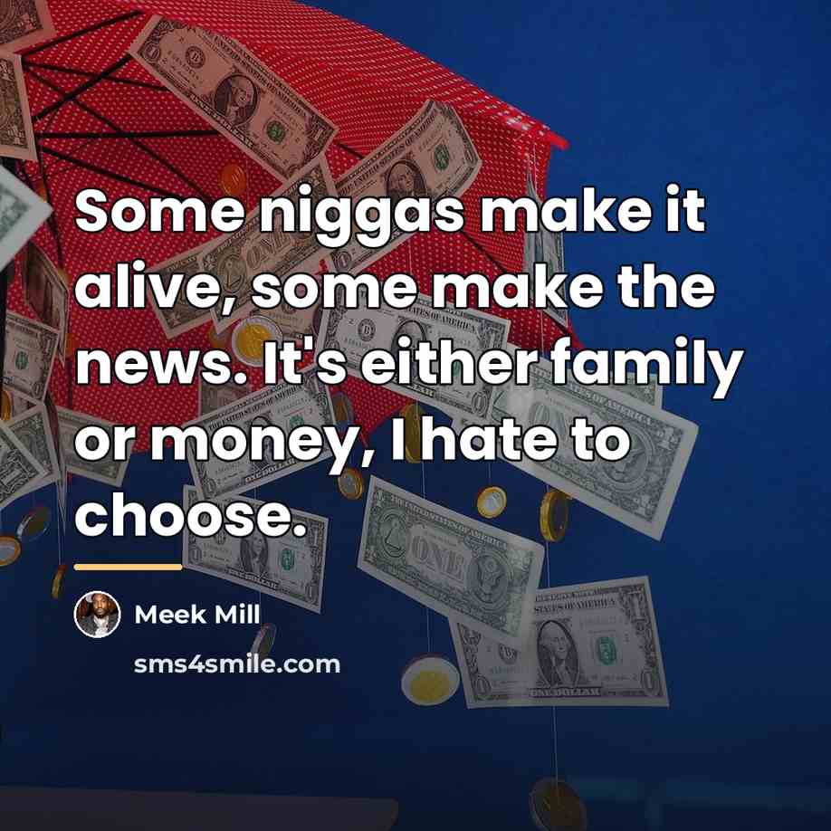 “Some niggas make it alive, some make the news. It's…” quote by Meek Mill