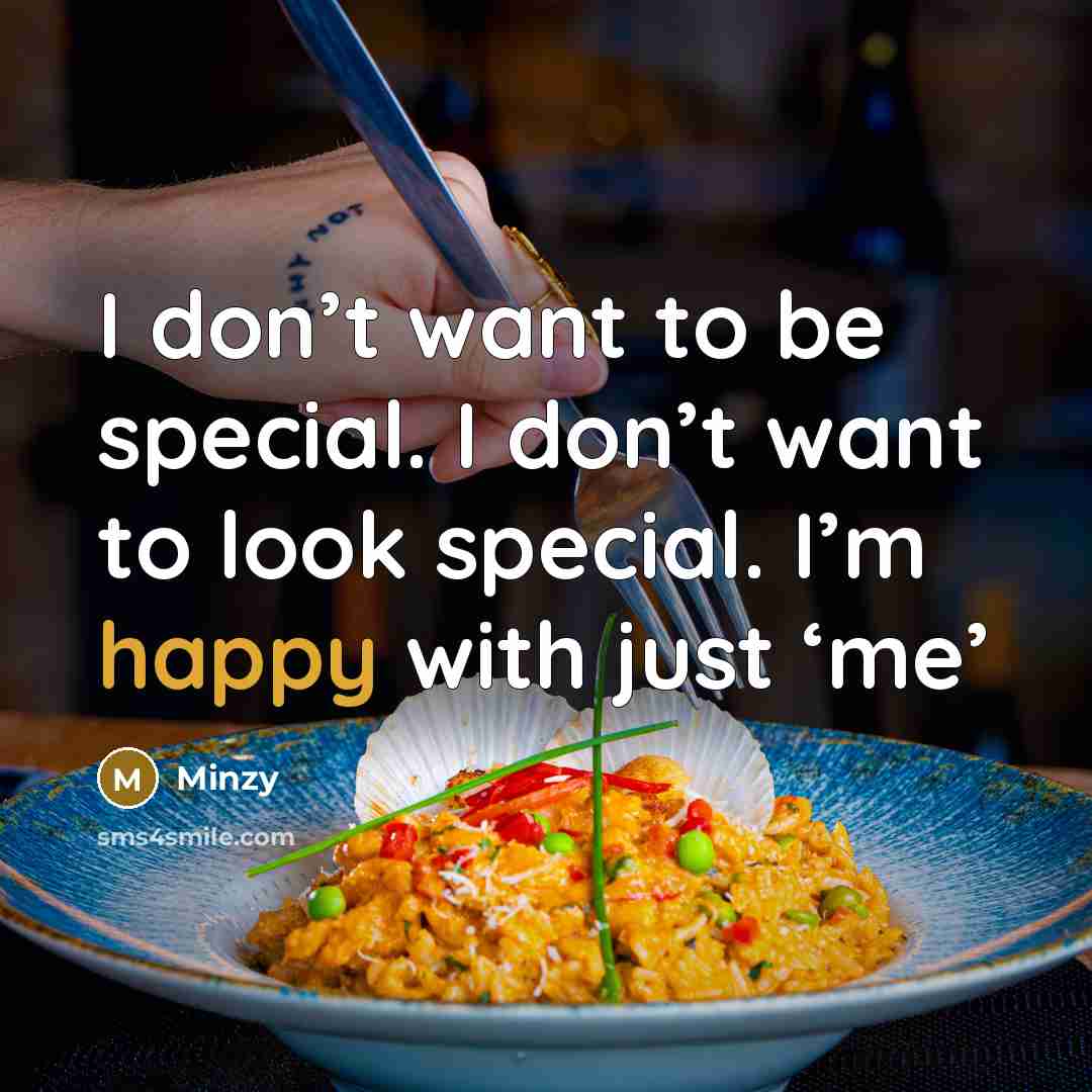 “I don’t want to be special. I don’t want to…” quote by Minzy