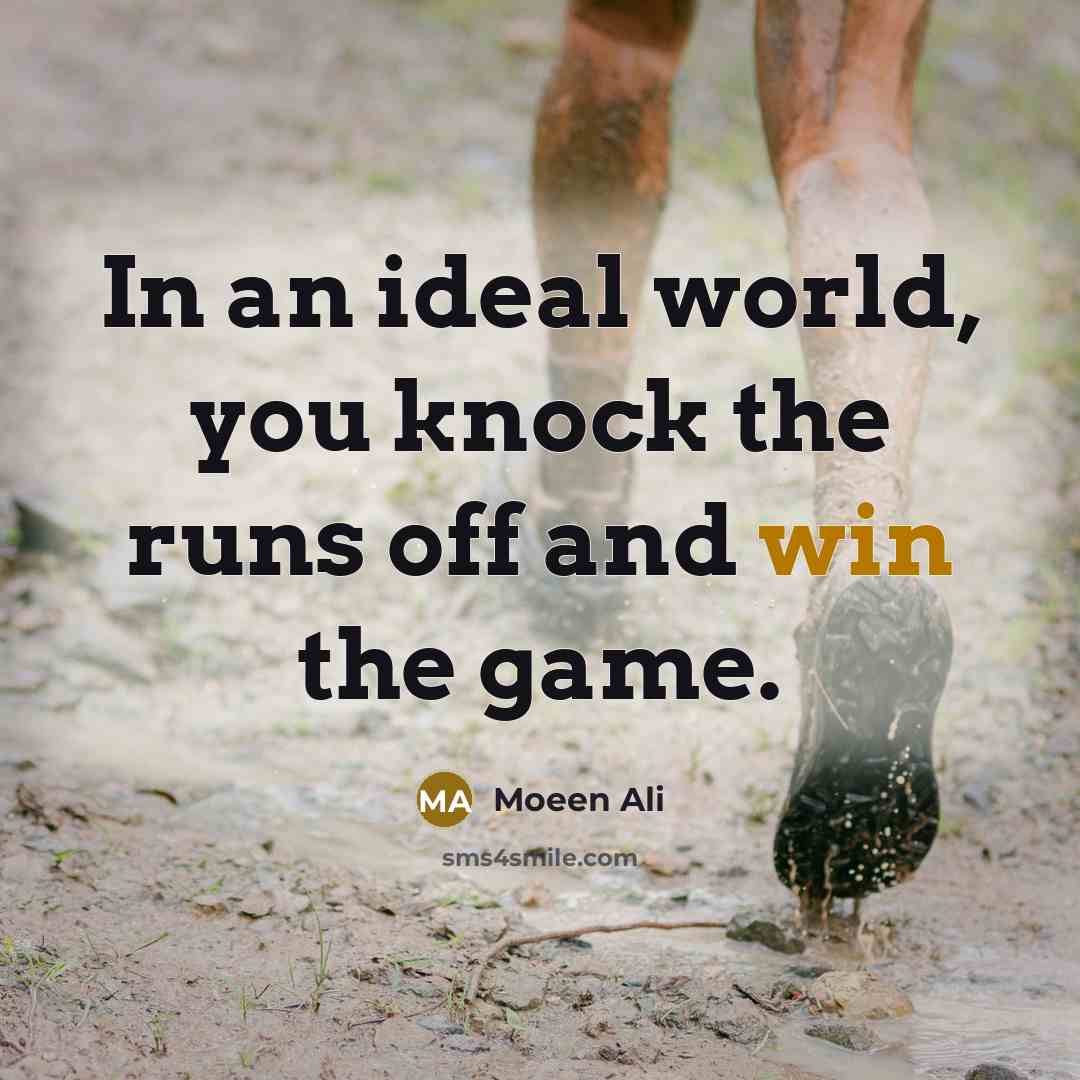“In an ideal world, you knock the runs off and win the game.” quote by Moeen Ali