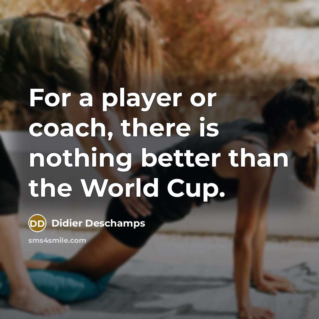 “For a player or coach, there is nothing better than…” quote by Didier Deschamps