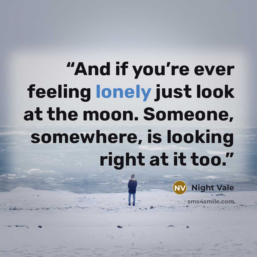 “And if you’re ever feeling lonely just look at the moon. Someone, somewhere, is looking right at it too.” quote by Night Vale