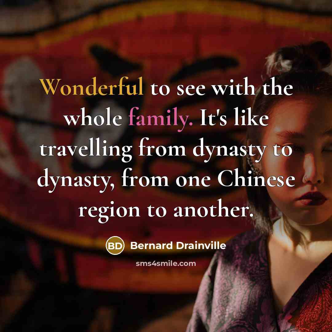 “Wonderful to see with the whole family. It's like travelling…” quote by Bernard Drainville