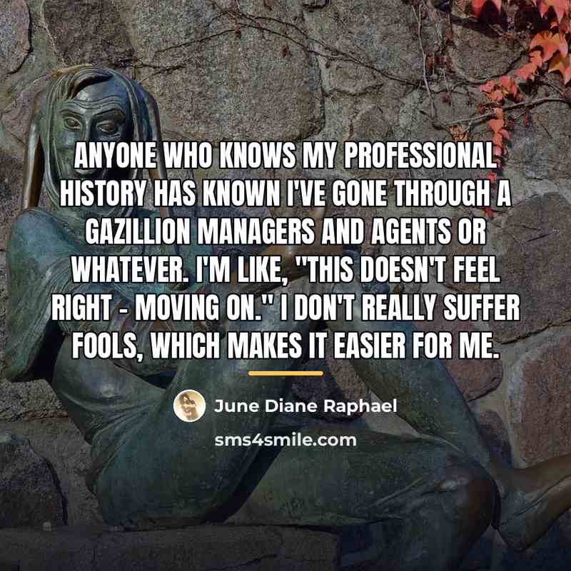 “Anyone who knows my professional history has known I've gone…” quote by June Diane Raphael