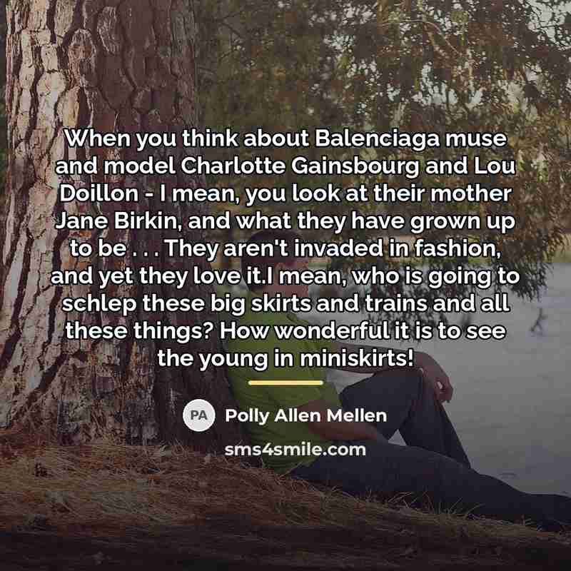 “When you think about Balenciaga muse and model Charlotte Gainsbourg…” quote by Polly Allen Mellen