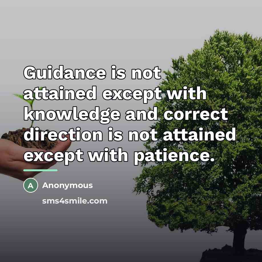 “Guidance is not attained except with knowledge and correct direction…” quote by Anonymous
