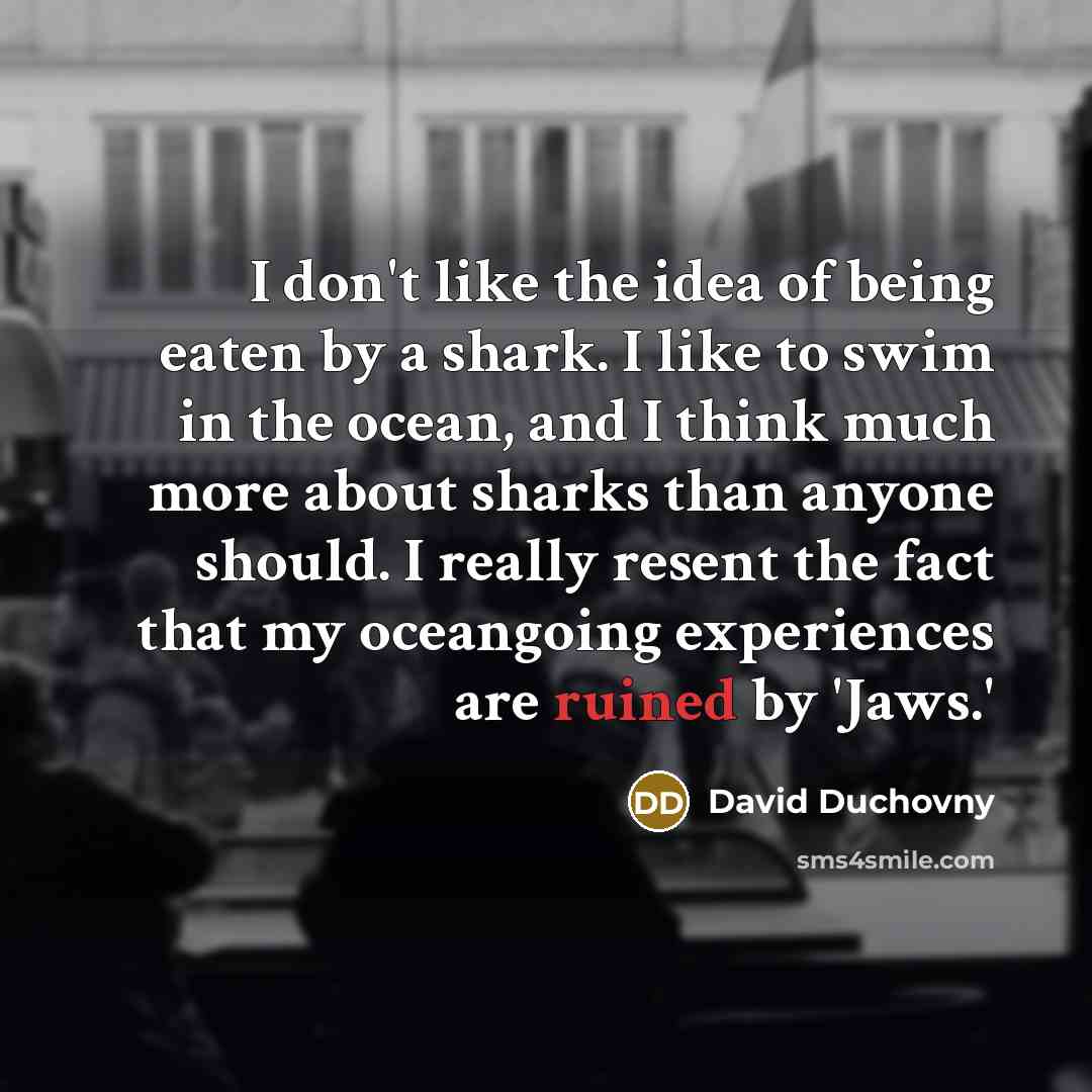 “I don't like the idea of being eaten by a…” quote by David Duchovny