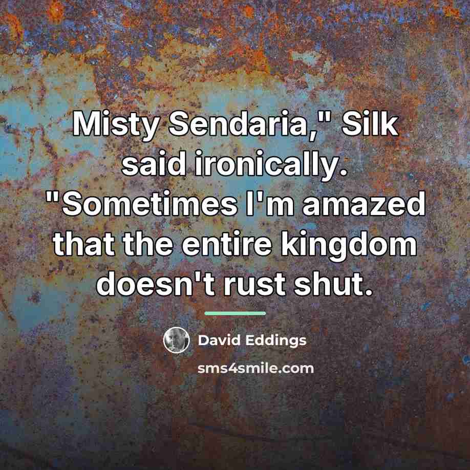 “Misty Sendaria," Silk said ironically. "Sometimes I'm amazed that the…” quote by David Eddings