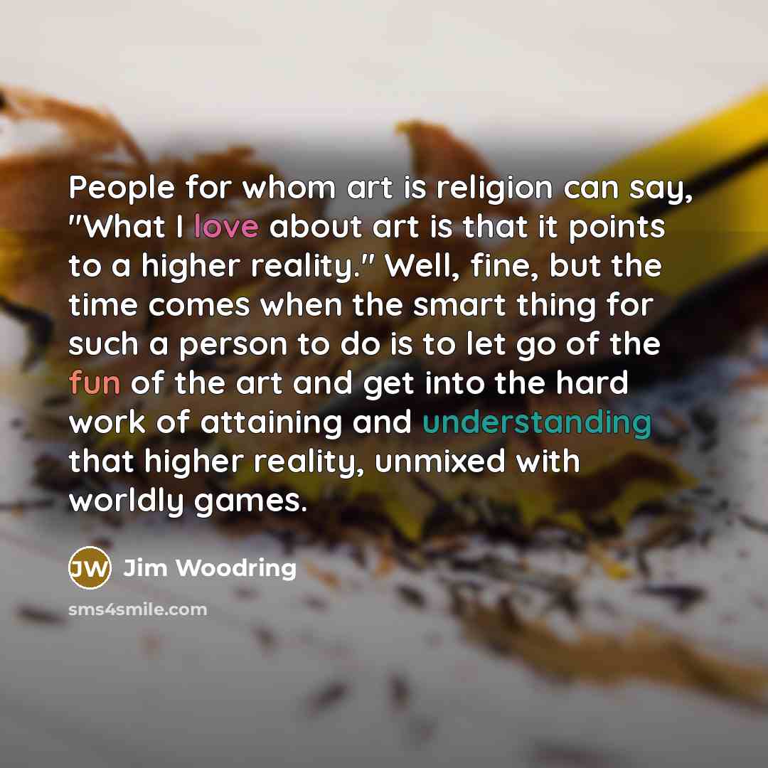 “People for whom art is religion can say, "What I…” quote by Jim Woodring