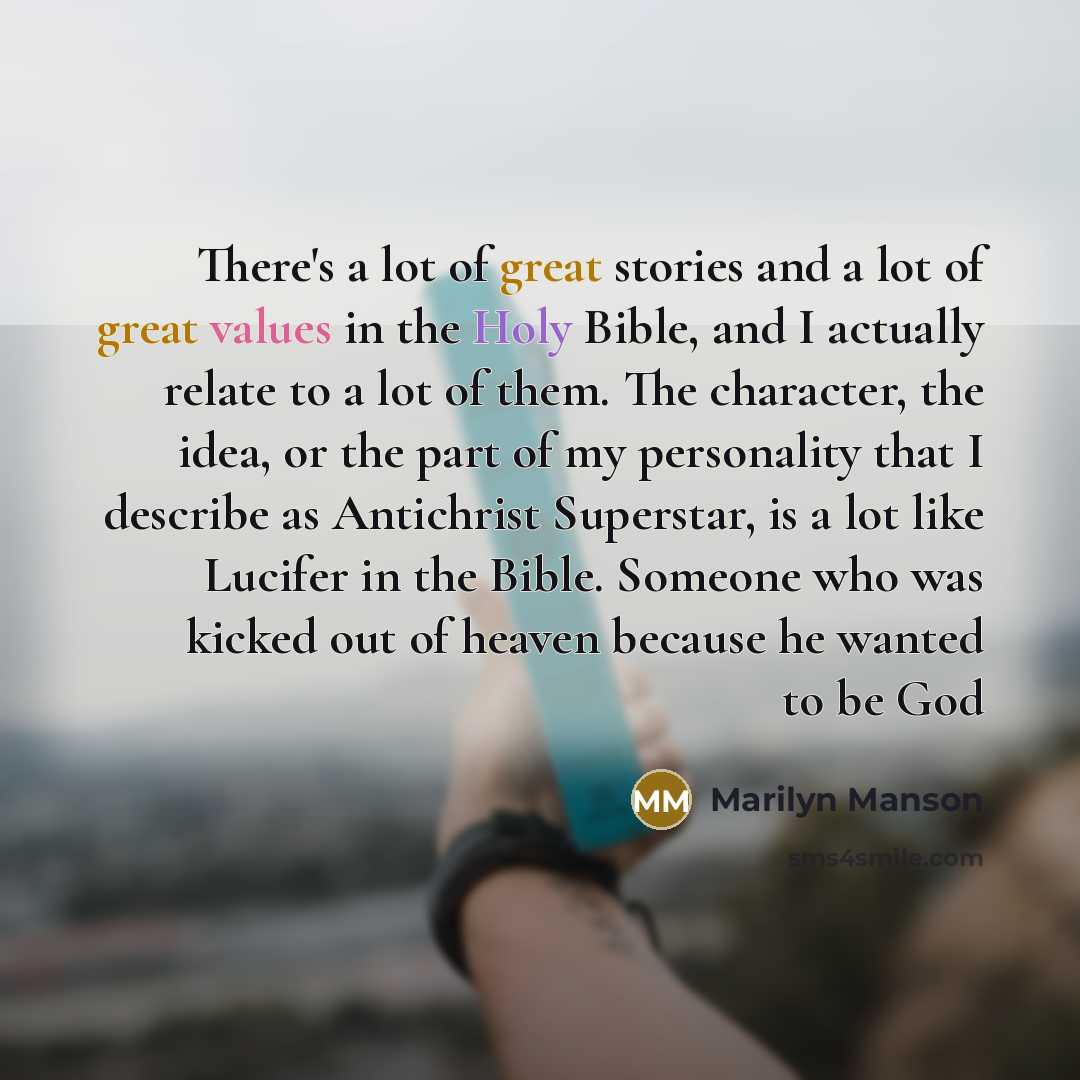 “There's a lot of great stories and a lot of…” quote by Marilyn Manson