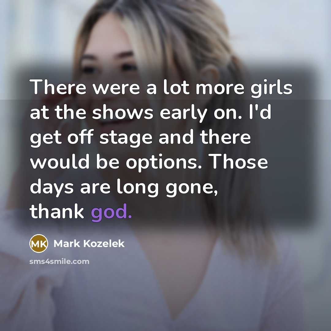 “There were a lot more girls at the shows early…” quote by Mark Kozelek