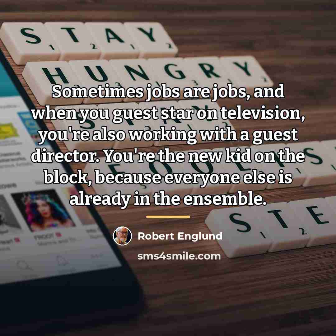 “Sometimes jobs are jobs, and when you guest star on…” quote by Robert Englund